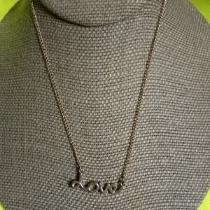 Claire's goldtone love chain necklace